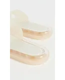 Tory Burch Women Footwear Ivory Jelly Rubber Sole Bubble Slides Sandals