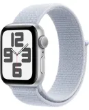 Apple Watch SE 2nd Generation (GPS) 40mm Aluminum Case with Blue Cloud Sport Loop - One Size - Silver - (2024)