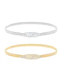 2Piece Women's Skinny Metal Waist Belt Thin Waist Belt Stretch Chain Belt