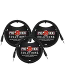 3x Pig Hog Solutions 3.5mm TRS to 3.5mm TRS Adapter Cable, 6ft