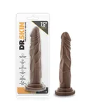 Dr. Skin Basic 7.5 Dildo 7.5in Brown