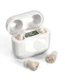Hearing Aids with Long-Lasting Charging Case, Invisible Hearing Aids for Seniors with Smart Noise Cancellation, Completely-In-Canal Hearing Aid Devices, Easy Control