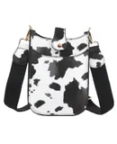 Judson & Co. Cow Print Vegan Leather Cross Body Bag In Black White