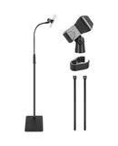 Pyle Square Base Gooseneck Microphone Stand with
