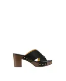 Belle & Bloom Women's Midtown Clog Mule in Black/Chocolate