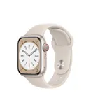 Apple Watch Series 8 [GPS + Cellular, 41mm] Starlight Aluminum Case with Starlight Sport Band, M/L (Renewed)
