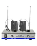 Wireless Microphones w 2 Headset Portable Mini Mic Microfono Inalambricos with Receiver 165ft Range WM 301 HH