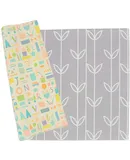Play Mat (Large, Sea Petals Grey) 82'' x 55'' Original One-Piece Reversible Rollable Waterproof Play Mat for Infants, Babies, Toddler, and Kids