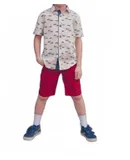 Fore Boys Cotton Shorts In Licorice