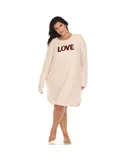 Plus Size Long Sleeve Sleep Shirt