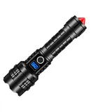 Strong light flashlight Type-C rechargeable smart display with output safety hammer LED flashlight --- safety hammer P70 flashlight (battery not included) + USB cable