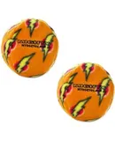 MIGHTYNO Stuff Ball \u2013 Squeaky Plastic Core. 2-in-1 Toy. Made Durable, Strong & Tough. Interactive Play (Tug, Toss & Fetch)& Floats (Orange, Medium 2 Pack)