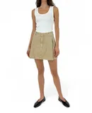 Etica Maxine Pleated Mini Skirt In Sweet Coconut