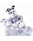 Silly Squad Cute Cuddly Dog Toys Fun Heart Embossed Squeaky Animals Soft Plush (Full Set All 3 Animals)