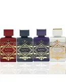 Lattafa Perfumes Bade'e Al Oud for Unisex 4 Piece Eau de Parfum Gift Set (Oud for Glory + Sublime + Amethyst + Honor & Glory) 3.4 Ounce/100 ml each