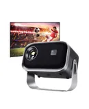 Smart Projector, Portable Mini Projector Home Theater, Compatible HD 1080P 4k Cinema 360 Degree Rotation with Stand(US Plug)