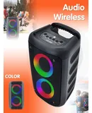Wireless Speaker With Bass, Large Boombox Speaker, Stereo Speaker, Subwoofer, Outdoor Wireless Speaker, Party Disco Light, TWS, TF