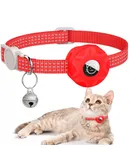 Cat Tracker Collar,airtag cat collar locator tracker silicone sleeve three wire reflective bag bell