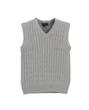 Gioberti Boy's 100% Cotton Soft V-Neck Cable Knit Sweater Vest