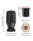 JUNTAME Male Masturbators Stamina Trainer - 7 Rotating Patterns Male Strokers, Ergonomic Design Penis Stimulator for Enhanced Sensation, Portable & Handheld Raised Bumps Male Pleasure Device