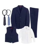Gioberti Kids and Boys 6-Piece Suit Set Includes Shirt and Accessories