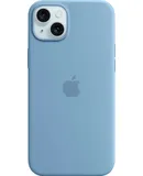 Apple - iPhone 15 Plus Silicone Case with MagSafe - Winter Blue