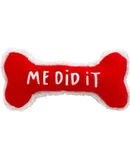 for Dogs | Me Did It, I Sorry Bone (Small) | Double Sided Christmas Holiday Power Plush Dog Toy with Squeaker | Funny Dog Toy Gift | Fun, Durable, and Safe | H&K Squeaky Dog Toys