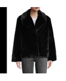 Apparis Milly Plant-Based Faux-Fur Coat, Black