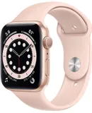 Apple Watch Series 6 (GPS, 44mm) - Gold Aluminum Case with Pink Sand Sport Band (Renewed)