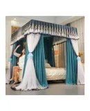 doublelayer luxury bed canopy blackout fabric highdensity mesh 180x200x210cm