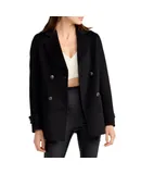 Belle & Bloom Women's Forget You Military Peacoat in Black