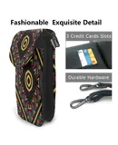 Purple Tie Dye Rustic Pu Leather Crossbody Phone Bag Card Slots Flip Phone Purse With Adjustable Strap 7.6x4.9inch