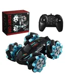 Hongbaoda remote control toy car P31 light version double-sided stunt car (blue)