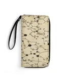 Chemical Formula Wallet for Womens PU Leather Zip Around Wallers Clutch Wristlet Travel Long Purse