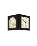 New French retro clock wall clock living room creative corner clock household mute corner clock hanging wall-Ambient light decorative mirror model small: 30*60cm