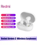 Redmi Airdots 3 TWS BT5.2 Wireless Earphones In-Ear Earbuds MIUI Pop-up Connection/Touch Control/Noise Reduction/IPX4 Waterproof/Type-c Fast Charging/600mAh Power Bank Headset with Mic Headphones Compatible with Andriod iOS Windows