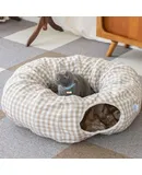 HappyNip Leggy Loon Feather Cat Toy, Contains Silvervine & Catnip Tan/Blue, One Size