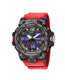 SMAEL Men's Watch Outdoor Sports Multifunctional Waterproof Wristwatch Watch 8008-black red