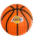 NBA LA Lakers Hard-Nylon Bacon-Flavored Basketball Chew Toy, Indestructible Dog and Cat Chewy Toy, Tug, Fetch Toy, Sporty Fun Toy for Dogs