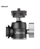 Ulanzi U-60 Full Metal Mini Ballhead with Dual Cold Shoes Extension Microphone Mounting 360 Degrees Panoramic Ball Head Max Loading 10KG Vlog Video Shooting Accessories Compatible with DSLR Cameras
