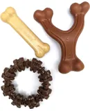 Customer Favorites Power Chew Toy Bundle for Dogs, Indestructible Dog Toys for Aggressive Chewers, 3 Shapes and Flavors, Flavor Medley, Small Up to 25 lbs, 3 Pack