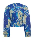 Farm Rio Tropical Groove Blue Blouse