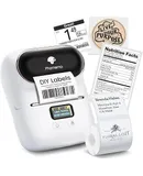 Phomemo Label Printer - M110 Thermal Label Printer, Upgraded Bluetooth Portable Label Maker for Product, Address, Small Business, Sticker, Home, DIY for Phone/Tablet/PC/Mac, with 100 Labels,white