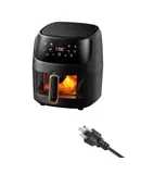 Visual freidora 8L multifuncional smart air freidora eléctrica de gran capacidad-black