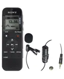 Sony ICD-PX470 Stereo Digital Voice Recorder with Built-in USB Voice Recorder + Vidpro Professional Lavalier Condenser Microphone