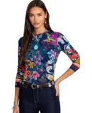 Johnny Was Women's The Janie Long Sleeve Crew Neck Tee, McDreamer Print