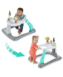 Tiny Steps 2-in-1 Baby Activity Walker, Foldable Baby Walker with Wheels, Seated and Walk-Behind Baby Push Walker, Baby Walker for boys, Baby Walker for Girls, Toddler Walker Bubbles