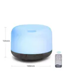 ASAKUKI 500ml Premium, Essential Oil Diffuser with Remote Control, 5 in 1 Ultrasonic Aromatherapy Fragrant Oil Humidifier Vaporizer, Timer and Auto-Off Safety Switch ，gray