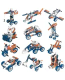 12 in 1 Steam Toys for 5 6 7 8 9+ Year Old Building Block Steam Activities Projects Kit Kids age 4-8 5-7 Creative Set Helicopter Excavator Educationa Engineering Erector Set Birthday Gift Boy Toys Girl