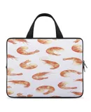 Watercolor Base Shrimp Pattern Laptop Bag Women Man 10 12 13 15 17 Inch Office Notebook Travel Computer Handbag Waterproof Bag Notebook Cover